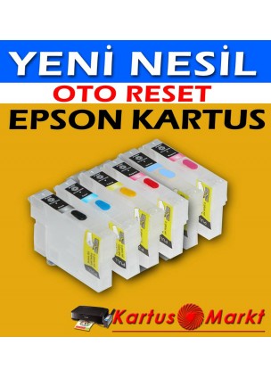 Epson T0870-T0879 (8 Renk) Uyumlu Kolay Dolan Kartuş