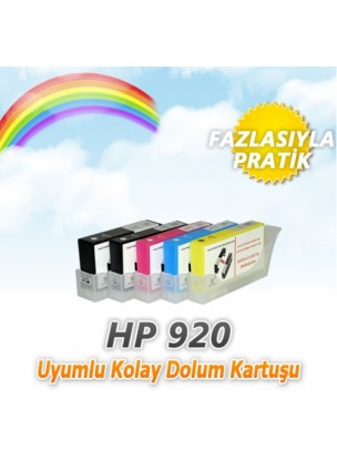 HP 920 (4 renk) Uyumlu Kolay Dolan Kartuş cipli