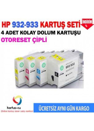 HP 932-933 Uyumlu  Kartuş - 4 Renk XL